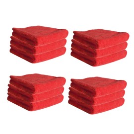 Baluue 1set Cleaning Wiping Towel Washcloths Towels for Body Micro Fiber Towels Oil Cleaning Towel Oil Dish Cloth Dish Towel Kitchen Towels Red 12pcs