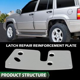 LQI Driver Door Latch Repair Reinforcement Plate Compatible with Jeep Grand Cherokee ZJ 1993-1998