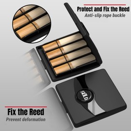 Klarinettenblatt Kartenetui, Stimmzungen Klarinette und Saxophon Aufbewahrungskoffer, Saxophon Clarinet Reed Case, mit Feuchtigkeitsregulierung, Wasserdicht und Sturzsicher, Blätteretui