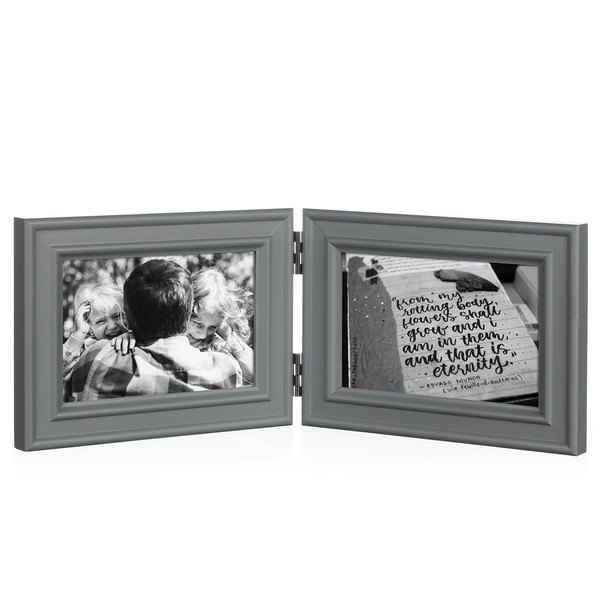Tamolus 4x6 Double Horizontal Hinged Picture Frame Folding Photo Frame