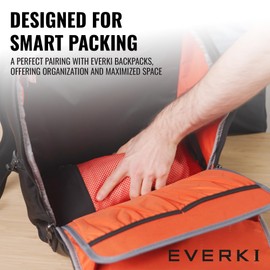EVERKI Compression Packing Cube – 4.6L Lightweight Compressible Mesh Packing Cubes for Travel, Durable & Compressed Travel Organizer for Luggage, Backpack & Suitcase, Premium Compression Bags, Small