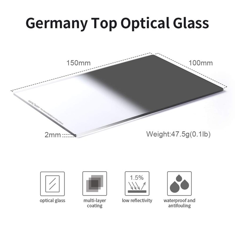 K&F Concept Hard Grad ND8 Filter, Graduated Neutral Density Filter