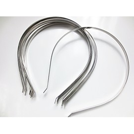 Set of 10 Headband Metal Fittings, Silver, Accessory Material, Handmade Parts, Huey Miscellaneous Goods