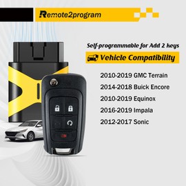 Remote2program DIY Kit/Add 2 Keys/Easy and Safe and Keyless Entry Remote Replacement for Chevy and GMC with FCC: OHT01060512 for No Working Remote (4 Buttons)