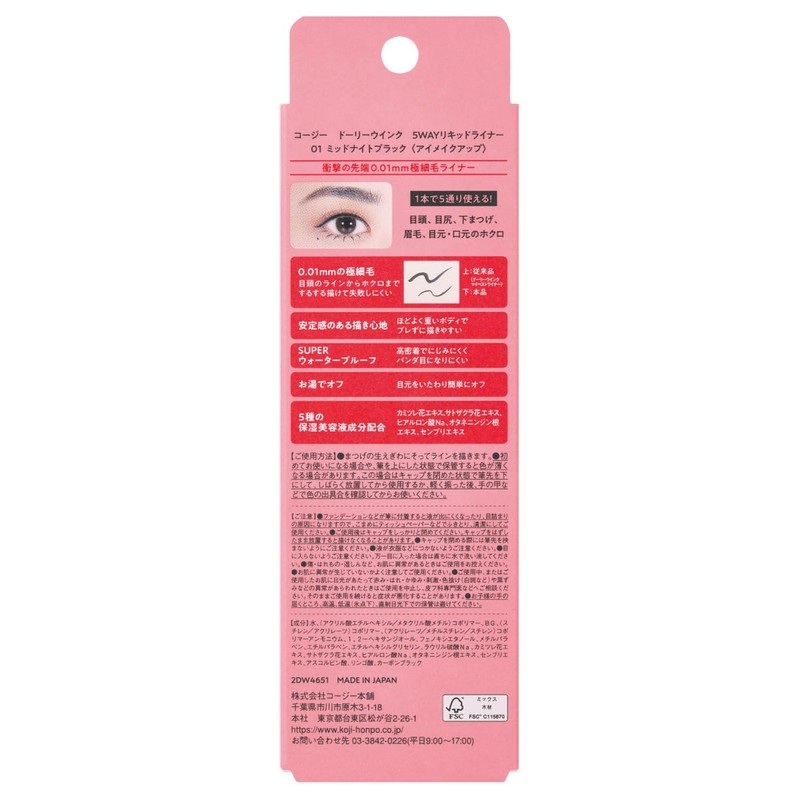 Dolly Wink 5-Way Liquid Liner 01 Midnight Black