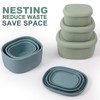 Vesici 9 Pcs Nesting Silicone Storage Containers with Lids Collapsible