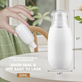 Small Spray Bottle, Fine Mist Mini Spray Bottles 1oz, Empty Plastic Travel SIze Stylist Sprayers Leak Proof Refillable Containers, for Toners Face Hair Perfume Skincare Cosmetics (White, 3Pcs)