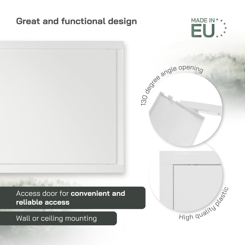 Vent Systems 16" x 12" Inch White Plastic Access Panel