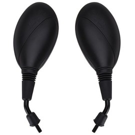 8mm Clockwise Universal Motorcycle Scooter Moped ATV Mirrors Black Fits for GY6 Touring Scooters Side Rear View Mirrors