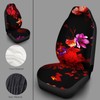 Howilath Car Seat Cover Universal Red Hibiscus Flowers Print Hippie