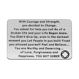 Lywjyb Birdgot Addiction Recovery Gift NA AA Gift Sobriety Gift Recovery Gifts for men (With Courage NA ca)
