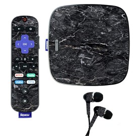 MightySkins Skin for Roku Ultra - Onyx Marble | Protective, Durable, and Unique Vinyl Decal wrap Cover | Easy to Apply, Remove, and Change Styles | Made in The USA