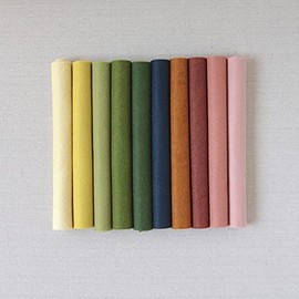 Benzie Design Wool Felt, 10 pcs 9"x12" with Matching DMC Embroidery Floss in Fall Colors, 1 mm Thick, Soft & Pliable, Wool Blend Felt, Autumn Equinox 9"x12" & Floss