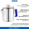 Multi Use Percolator Coffee Pot Stainless Steel Stove Top Coffee