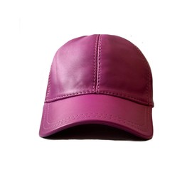 100% Real Genue Lambskin Suede Leather Baseball Cap Hat Sport Visor (Pansy Purple)