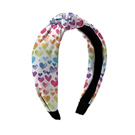 Top Trenz Top Knot Printed Headband Fashion Headband Girls Hair Accessories (Heart Overload)