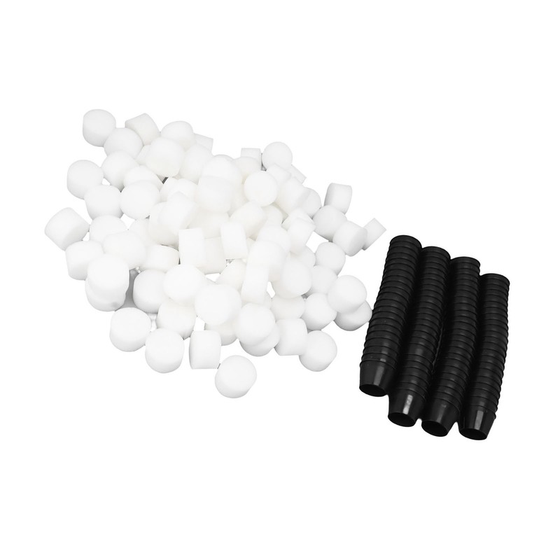 100PCS Net Cups with 100PCS Sponges Plastic Breathable Bottomless Garden