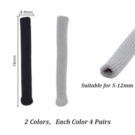 arricraft 8 Paar Brillen Ohrpolster 2 Farbe 76mm Langer Stoff Weich Gestrickt Brillen Ohrgreifer Rutschfeste Brillen Ärmelhalter Ohrpolster Für Brillen Sonnenbrillen Brillen