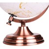 TOPGLOBE 20cm Globe Golden and White Colour Metallic - Wedding