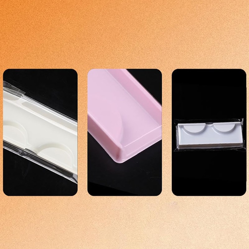 50 Pcs Plastic False Eyelash Storage Box Empty Lash Holder