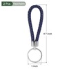 YOKIVE 2 Pcs Braided Leather Keychains, Home PU Keys Ring