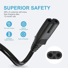 for TRIBIT 6 Feet Long AC Power Cord for TRIBIT StormBox Blast 2 Wireless Party