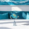 Soulchen Christmas Beach Tree Topper Metal Blue Sea Turtle Treetop