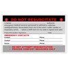 DNR Do Not Resuscitate Wallet Card (DNR-101) Quantity: (3)