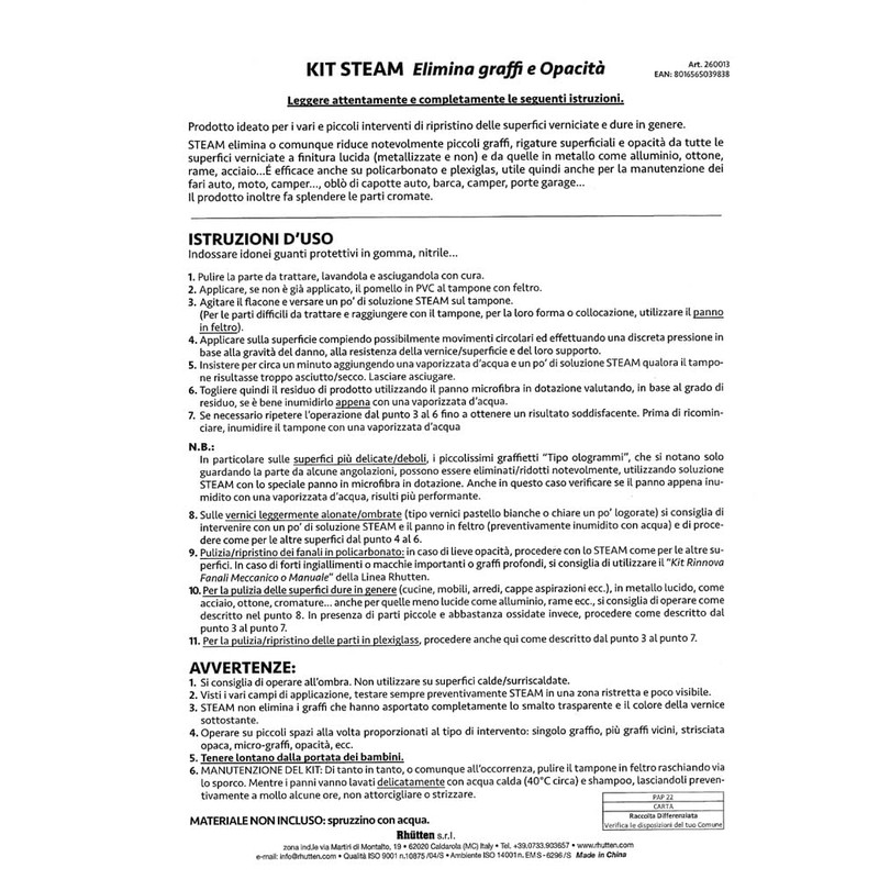 Rhütten New Steam Scratch Repair Kit