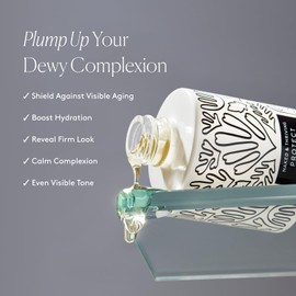 Naked & Thriving Protect Antioxidant Face Serum | Peptides, Green Tea, Hyaluronic Acid | Vegan & Naturally-Derived | Support Hydration & Fortify Against Visible Signs of Aging (1.0 fl oz/30 mL)