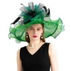 ZYACTU Women's Organza Church Kentucky Hat Fascinato Wedding Cocktail Tea