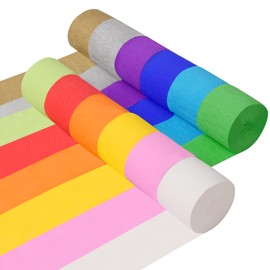 12 Rolls Crepe Paper Streamers, 12 Colors Rainbow Party Streamers for Birthday Party, Rainbow Themed Party, Baby Shower, Wedding, Fiesta Party, Graduation Party, Christmas Decorations