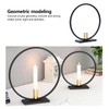 Simple Round Candle Holder Wrought Iron Home Candlestick for Dinner
