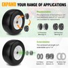 2PCS 13x6.50-6 Flat Free Tire and Wheel with 1/2" &