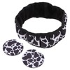 GRIRIW 1Set Cow Pattern Steering Wheel Cover Coaster Easy to