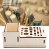 Multi Hole DIY Craft Tool Storage Wooden Holder Basswood Leather
