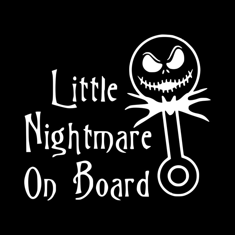 Little Nightmare On Board Christmas Decal Notebook Car Laptop 5.5"x5"