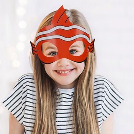 ibasenice Animal Masks Party Favors 10pcs Scroll Paper Festival Mask Animal Headpiece Sea Creatures Birthday Headband