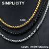 Stainless Steel Link Curb Chain Necklace for Men Women Jewelry