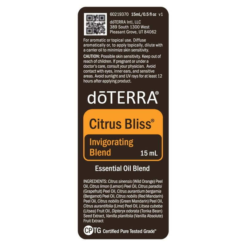 doTERRA Citrus Bliss Essential Oil Invigorating Blend 15 ml