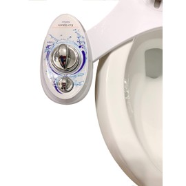 Bidet Toilet Attachment Eco-Splash Bidet Basic - Dual Nozzle - Cold Water - Self Cleaning Bidet Toilet Attachment