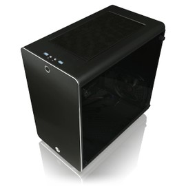 raijintek Thetis Window Black Desktop Computer Case – Box of Computer (Desktop, PC, Aluminium, SPCC, ATX, Micro-ATX, Mini-ITX, Black, 1.5 mm)