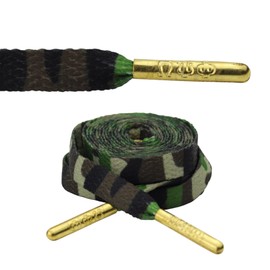SANDZ Omega Psi Phi Fraternity- Sneaker Shoelace, Gold Boot Bootlace, Greek paraphernalia (54" Camo)