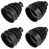 Caltric 2 Front Axle Inner Outer CV Boot Kit for