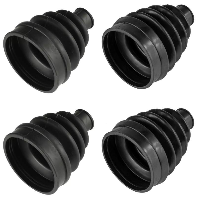 Caltric 2 Front Axle Inner Outer CV Boot Kit for