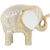 DRW Gold and White Ceramic Elephant Figurine 9 x 21