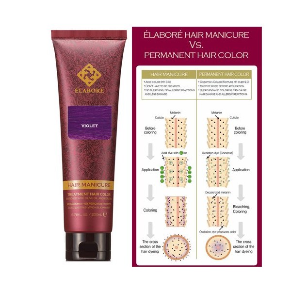 Elabore Hair Manicure 6.76 oz. / 200ml (Violet)
