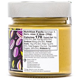 Gourmanity Dairy Pistachio Cream Spread, Perfect for Dubai Pistachio Chocolate Bar, Luxury Pistachio Butter Cream For Sweet And Savory Dishes, Ideal for Italian Recipes, 8.5 oz Jar