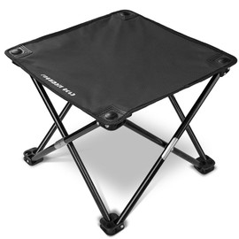 Forbidden Road Camping Stool Seat Tripod Stool Portable Footrest for Hiking Fishing Travel Backpacking Outdoor Stool (Black, 14.17 * 11.8 inch)