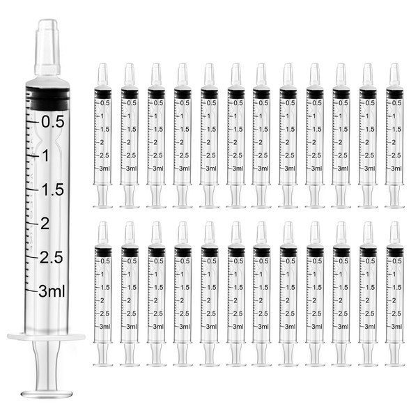 HXC Syringes 3 ml Plastic Syringe Pack of 24 Colostrum